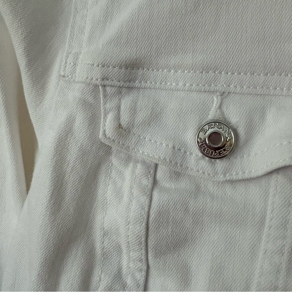 BANANA REPUBLIC White Denim Jacket MP - Picture 11 of 12